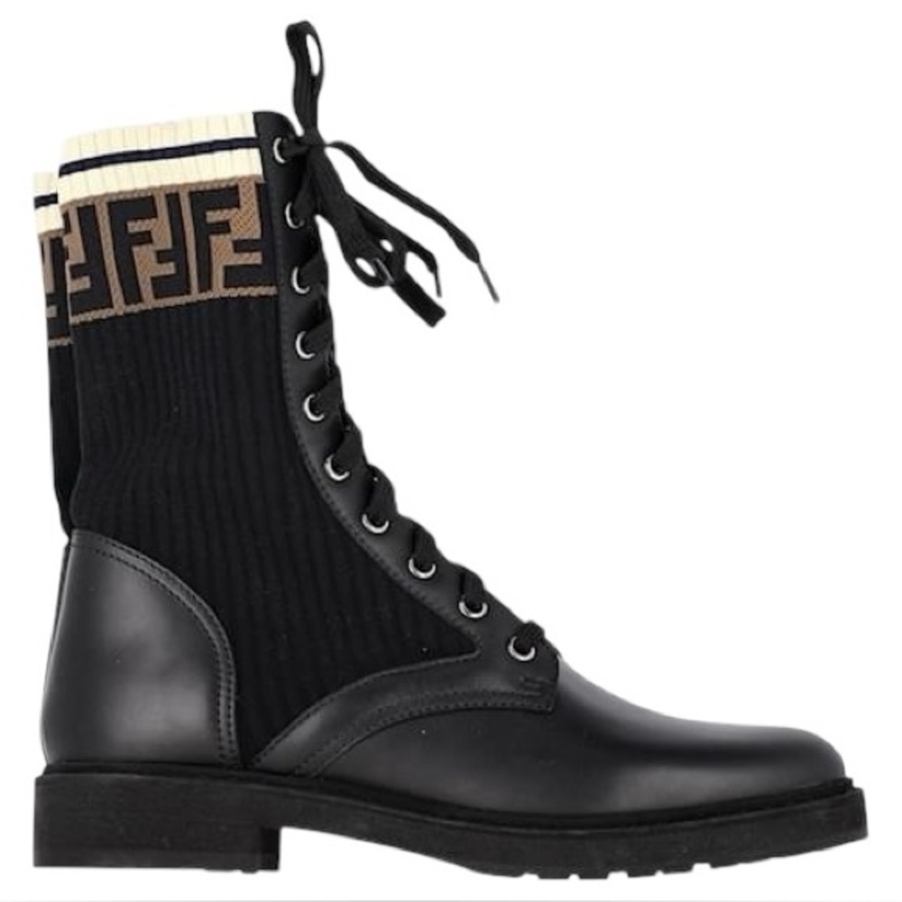 Fendi Women's Rockoko Combat Boots - Picture 1 of 11